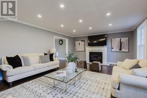 3325 Lakeshore Road, Burlington, ON - Indoor Photo Showing Living Room With Fireplace