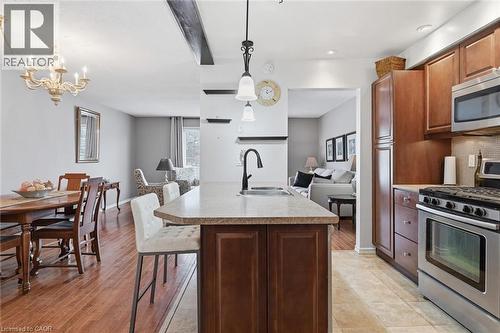 2223 Manchester Drive, Burlington, ON - Indoor Photo Showing Kitchen With Stainless Steel Kitchen With Double Sink With Upgraded Kitchen