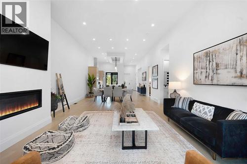 572 Lily Mac Boulevard, Windsor, ON - Indoor Photo Showing Living Room With Fireplace
