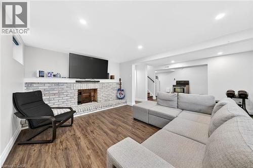 33 Glen Vista Drive, Hamilton, ON - Indoor Photo Showing Living Room With Fireplace