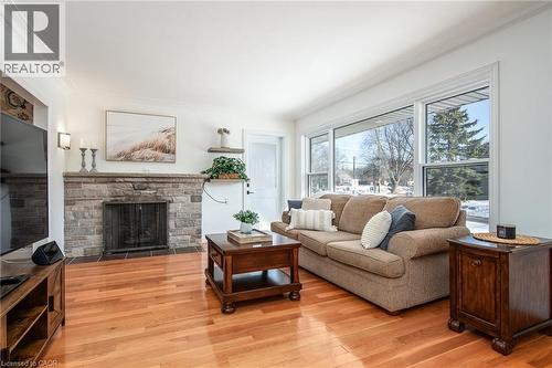 250 Royal Street, Waterloo, ON - Indoor Photo Showing Living Room With Fireplace
