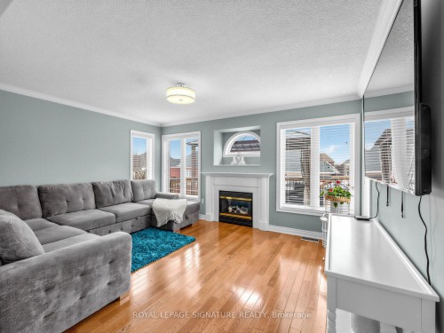 30 Root Crescent, Ajax, ON - Indoor Photo Showing Living Room With Fireplace