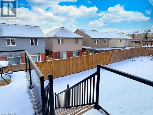 View of snow covered deck - 34 Watervale Drive Unit# Upper, Kitchener, ON - Outdoor
