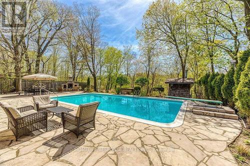 3640 Burnbrae Drive, Mississauga, ON - Outdoor With In Ground Pool With Deck Patio Veranda With Backyard