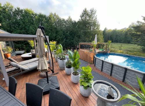 Cour - 773 Ch. Maurice, Bedford - Canton, QC - Outdoor With Above Ground Pool