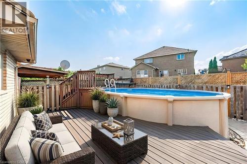 990 Upper Kenilworth Avenue, Hamilton, ON - Outdoor With Above Ground Pool With Deck Patio Veranda With Exterior