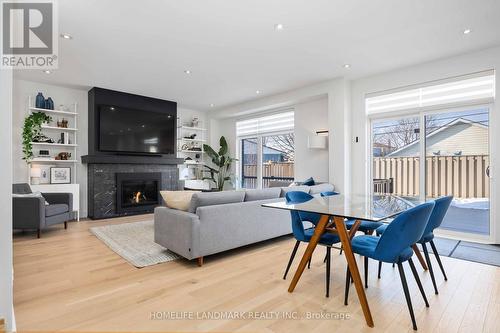 1330 Gull Crossing, Pickering, ON - Indoor Photo Showing Living Room With Fireplace