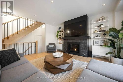 1330 Gull Crossing, Pickering, ON - Indoor Photo Showing Living Room With Fireplace