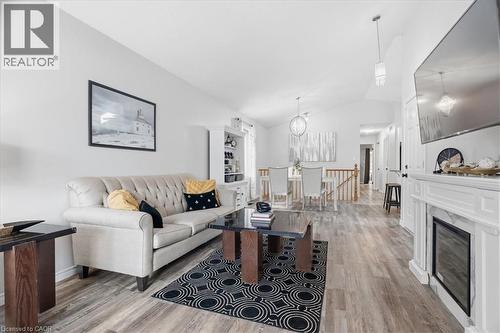 256 Grey Fox Drive, Kitchener, ON - Indoor Photo Showing Living Room With Fireplace