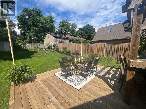 Deck & Backyard - 26 Davidson Street, Cambridge, ON - Outdoor With Deck Patio Veranda