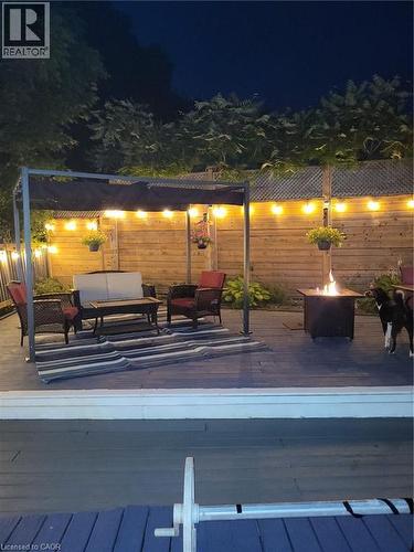Night Patio - 26 Esther Avenue, Cambridge, ON - Outdoor With Deck Patio Veranda
