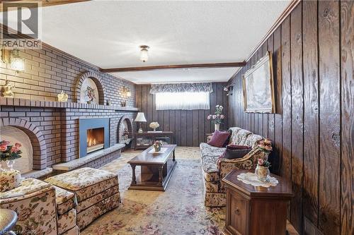 45 Rivercrest Road, Hamilton, ON - Indoor Photo Showing Living Room With Fireplace