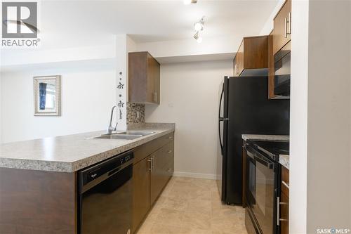 1121 5500 Mitchinson Way, Regina, SK - Indoor Photo Showing Kitchen With Double Sink