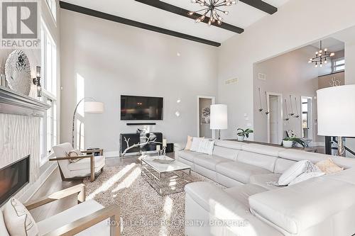 1 Windrose Valley Boulevard, Clearview, ON - Indoor Photo Showing Living Room With Fireplace