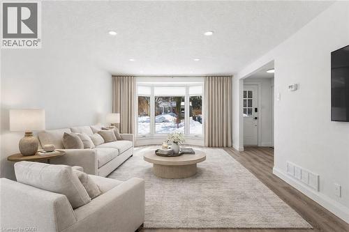 Virtually Staged - 16 Thornbush Crescent, Waterloo, ON - Indoor Photo Showing Living Room