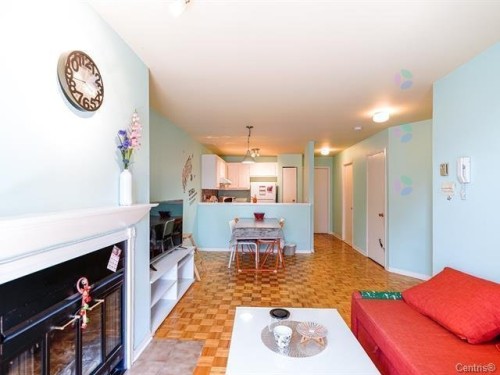 Salon - 5-3615 Boul. Des Trinitaires, Montréal (Le Sud-Ouest), QC - Indoor Photo Showing Living Room With Fireplace