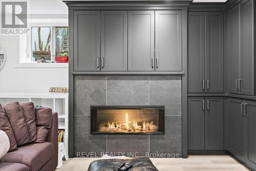399 Pepper Drive, Burlington, ON - Indoor Photo Showing Living Room With Fireplace