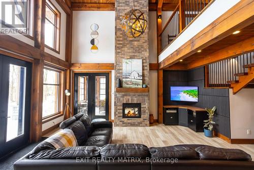 2191 Cassburn Road, Champlain, ON - Indoor With Fireplace