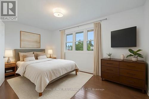 virtually staged bedroom - 2654 Draper Avenue, Ottawa, ON - Indoor Photo Showing Bedroom