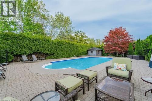 1 Brown Avenue, Cambridge, ON - Outdoor With In Ground Pool With Deck Patio Veranda