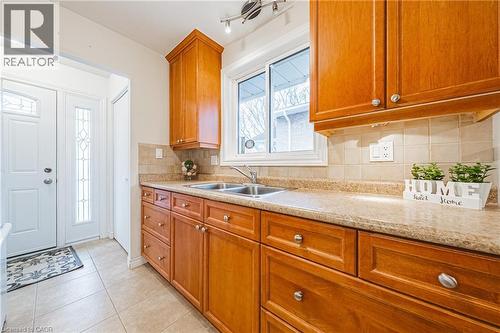 21 Lynwood Road, Hamilton, ON - Indoor Photo Showing Kitchen With Double Sink