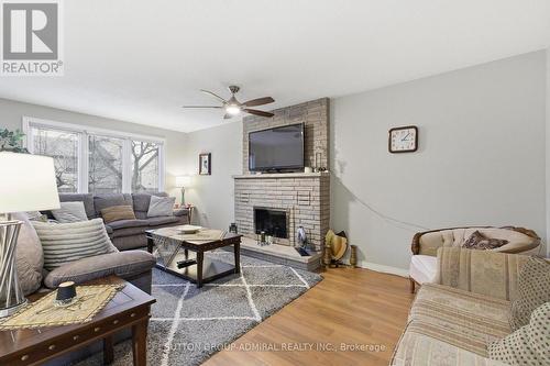 47 Sandy Drive, Hamilton, ON - Indoor Photo Showing Living Room With Fireplace