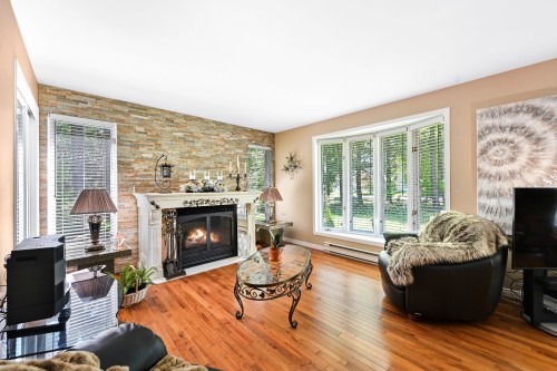 Salon - 216 Route 202 E., Bedford - Canton, QC - Indoor Photo Showing Living Room With Fireplace