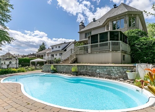 Piscine - 7556 Boul. Lévesque E., Laval (Duvernay), QC - Outdoor With In Ground Pool With Backyard