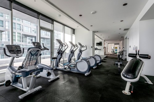 Exercise Room - 1708-1155 Rue De La Montagne, Montréal (Ville-Marie), QC - Indoor Photo Showing Gym Room
