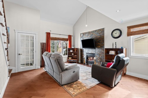 Living Room - 418 3E Avenue, Deux-Montagnes, QC - Indoor Photo Showing Living Room With Fireplace