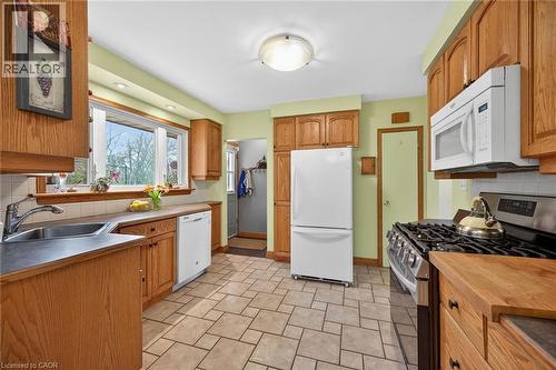 248 Seneca Avenue, Hamilton, ON - Indoor Photo Showing Kitchen With Double Sink