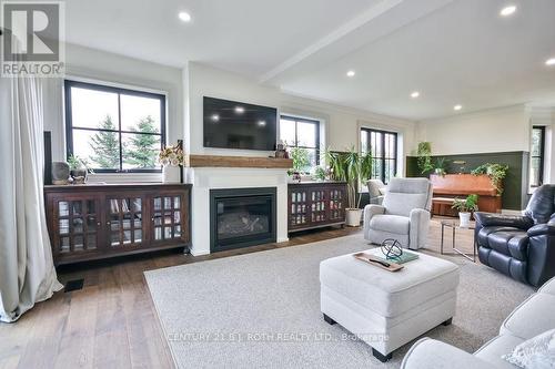 1803 Old Second Road N, Springwater, ON - Indoor Photo Showing Living Room With Fireplace