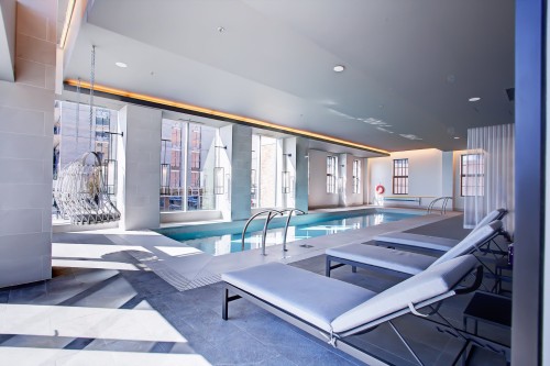 Pool - 1003-1188 Rue St-Antoine O., Montréal (Ville-Marie), QC - Indoor Photo Showing Other Room With In Ground Pool