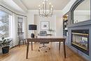 18 Falcon Ridge Drive, Winnipeg, MB  - Indoor Photo Showing Office With Fireplace 