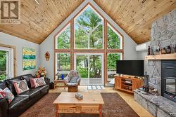 View from kitchen overlooking family room - 