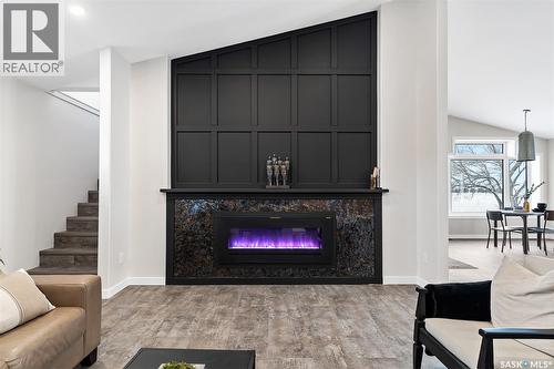 9 70 8Th Avenue, Lumsden, SK - Indoor Photo Showing Living Room With Fireplace