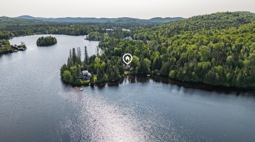 Aerial View - 3905  - 3909 Ch. Paiement, Sainte-Agathe-Des-Monts, QC - Outdoor With Body Of Water With View