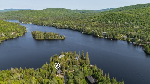 Aerial View - 3905  - 3909 Ch. Paiement, Sainte-Agathe-Des-Monts, QC - Outdoor With Body Of Water With View