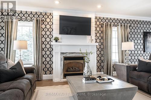 4609 Road 164, West Perth (Logan), ON - Indoor Photo Showing Living Room With Fireplace