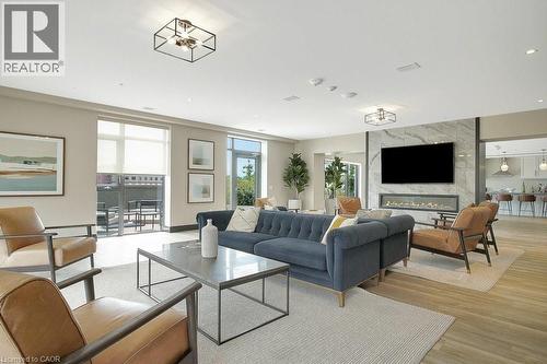 50 Grand Avenue S Unit# 712, Cambridge, ON - Indoor Photo Showing Living Room With Fireplace