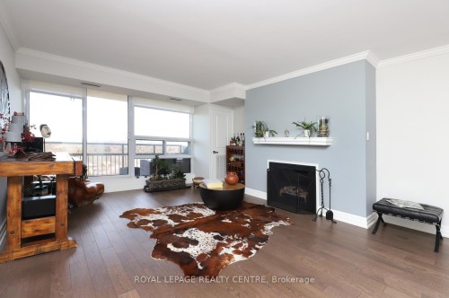 1607-1359 White Oaks Boulevard, Oakville, ON - Indoor Photo Showing Living Room With Fireplace