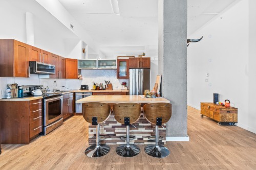 Dining Room - 506-125 Rue Chabanel O., Montréal (Ahuntsic-Cartierville), QC - Indoor Photo Showing Kitchen With Stainless Steel Kitchen