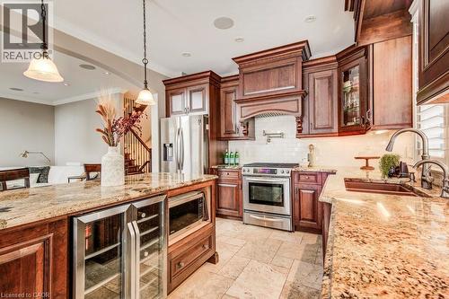 Beverage cooler - 124 Allen Street E, Waterloo, ON - Indoor Photo Showing Kitchen With Double Sink With Upgraded Kitchen