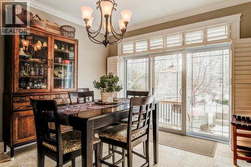 Wide patio slider to deck - 124 Allen Street E, Waterloo, ON - Indoor Photo Showing Dining Room