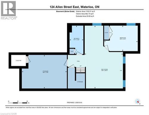 Lower level layout - 124 Allen Street E, Waterloo, ON - Other