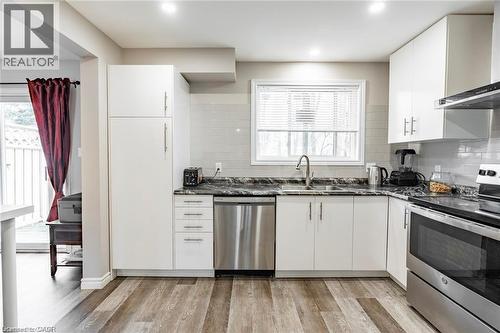 72 Ingleside Drive Unit# Upper, Kitchener, ON - Indoor Photo Showing Kitchen With Stainless Steel Kitchen With Double Sink With Upgraded Kitchen