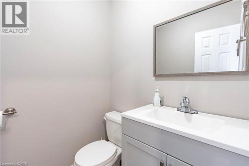 Half bath with vanity and toilet - 72 Ingleside Drive Unit# Upper, Kitchener, ON - Indoor Photo Showing Bathroom