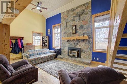 8539 Concession 8, Mapleton, ON - Indoor Photo Showing Living Room With Fireplace