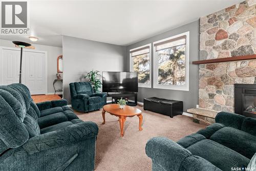 706 2Nd Avenue, Borden, SK - Indoor Photo Showing Living Room With Fireplace