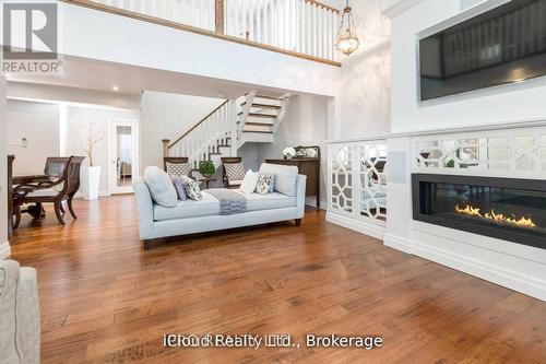 18 Sunset Boulevard, Brampton, ON - Indoor Photo Showing Living Room With Fireplace